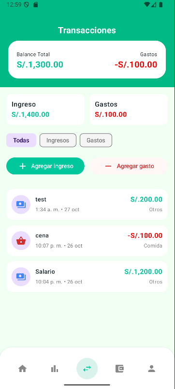 Captura de pantalla de Finper